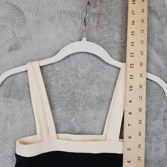 Red Carter Colorblocked Cropped Top Cover-Up Womens Size XS Black Square Neck - Picture 9 of 10